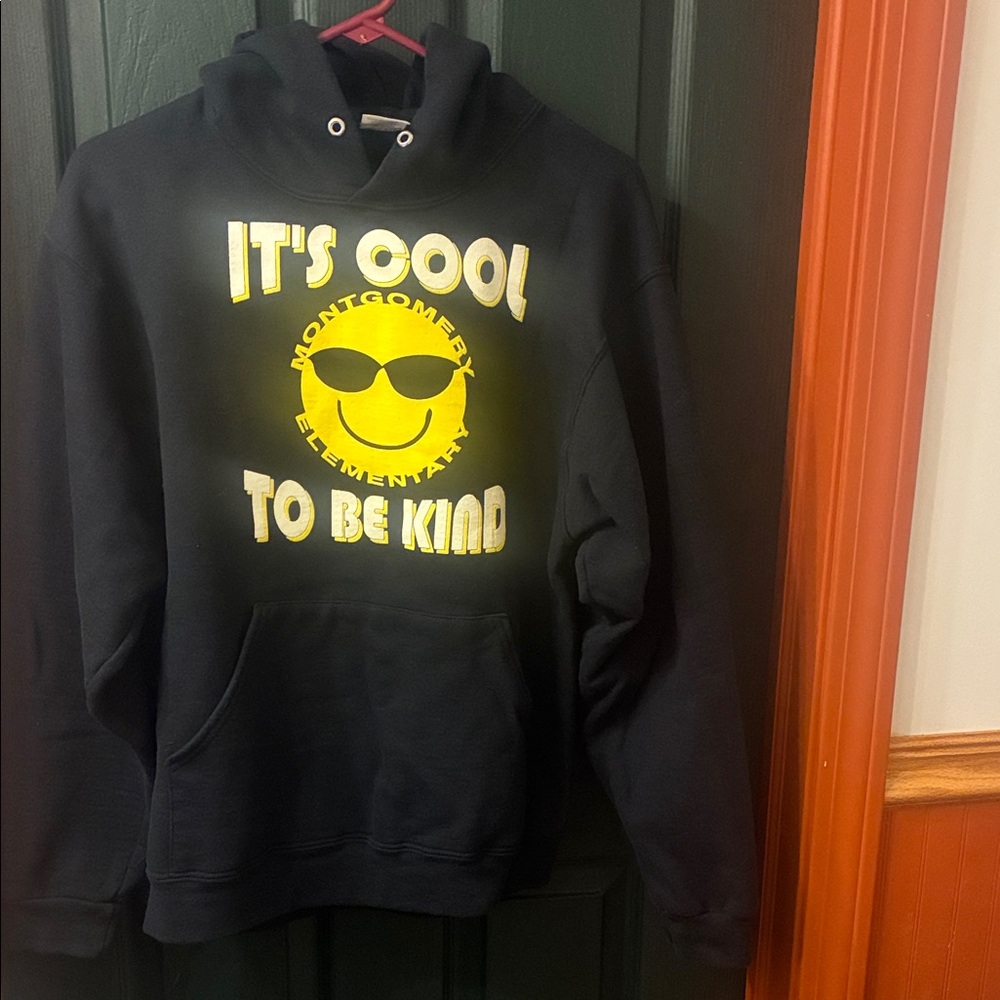 Black Hoodie with Yellow Graphic